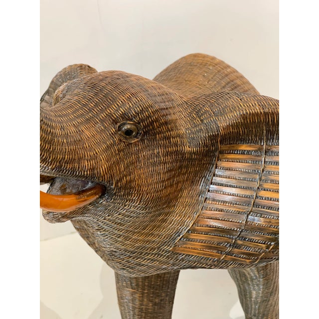 Large Chinese Wicker Elephant Box, Early 20th C For Sale In West Palm - Image 6 of 12