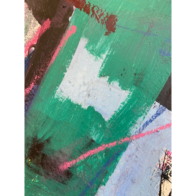 1980s Large Scale 1980s Abstract Oil Painting on Canvas by Paul Findlay For Sale - Image 5 of 7