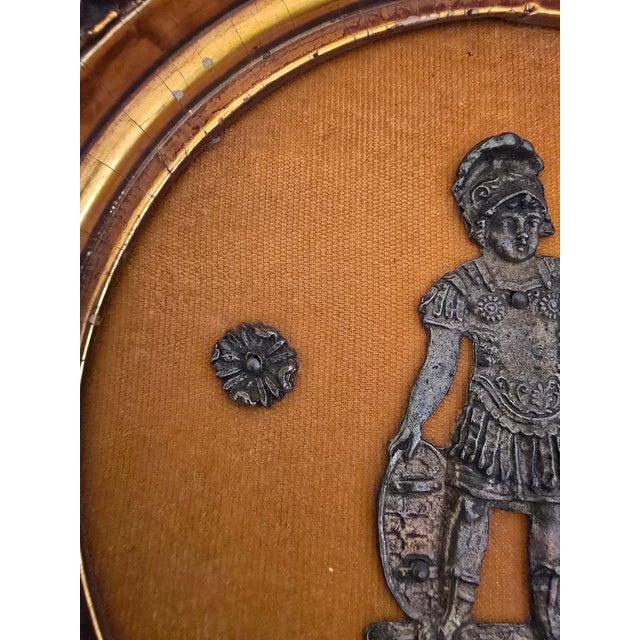 Antique French Empire Bronze Plaque Young Warrior For Sale - Image 10 of 10