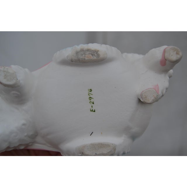 Ceramic 1950s Japanese Sheep Planter With Baby Sheep For Sale - Image 7 of 9