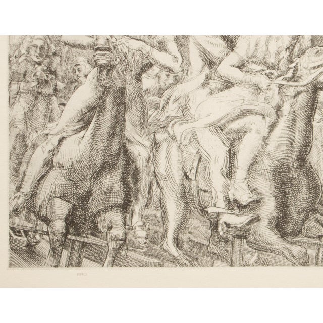 1939 After Reginald Marsh "Merry-Go-Round", First Edition Period Offset Lithograph For Sale - Image 4 of 9