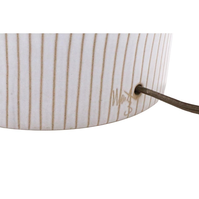 Mid Century Ceramic Table Lamp by Martz With Original Shade C 1950's For Sale - Image 11 of 15