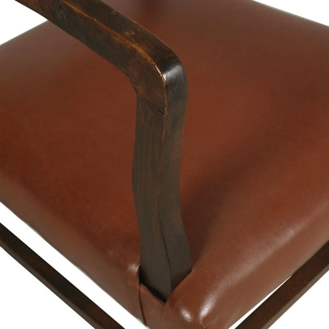 Wood French Art Nouveau Walnut Armchair, 1890s For Sale - Image 7 of 11