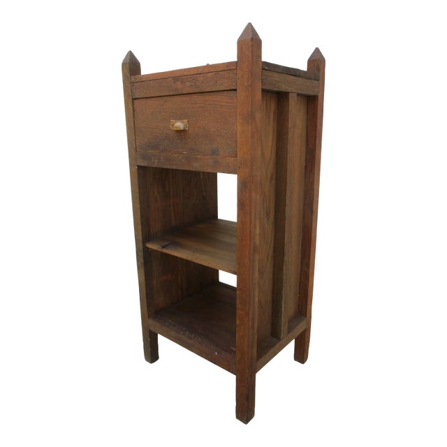 Mission Arts & Crafts Primitive Cabinet With Shelves For Sale