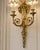 19th Century 1860 French Artisan Louis XVI Gold Bronze Silk Sconces-Pair For Sale - Image 5 of 17