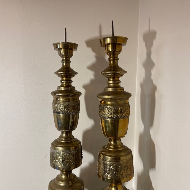 James Mont 1960s James Mont Style Asian Candlesticks - A Pair For Sale - Image 4 of 9