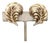 Vintage 1960 Signed Crown Trifari Goldtone Clear Rhinestone Feather Ad Piece Clip Earrings-2 Pieces For Sale