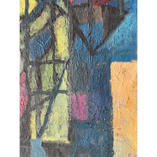 B. Pàlf, Abstract Composition, 1967, Oil on Wood For Sale - Image 6 of 12