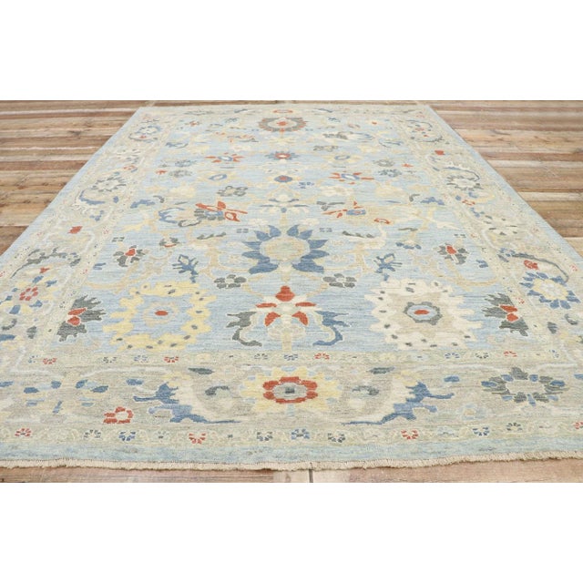 Textile Vintage Turkish Persian Sultanabad Rug - 08'08 X 11'09 For Sale - Image 7 of 10