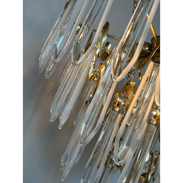 Vintage Art Deco Style Crystal Chandelier, 1970s For Sale - Image 13 of 14