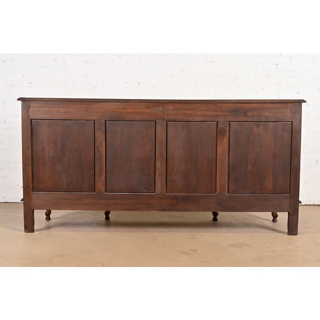 Karges Style French Provincial Louis XV Carved Walnut Sideboard Credenza For Sale - Image 15 of 16