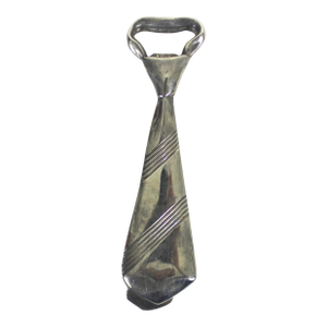 Vintage Silver Plate Tie Shaped Bottle Opener