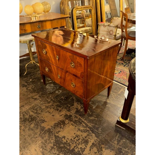 Wood 19th C. German Biedermeier Mahogany Commode For Sale - Image 7 of 7