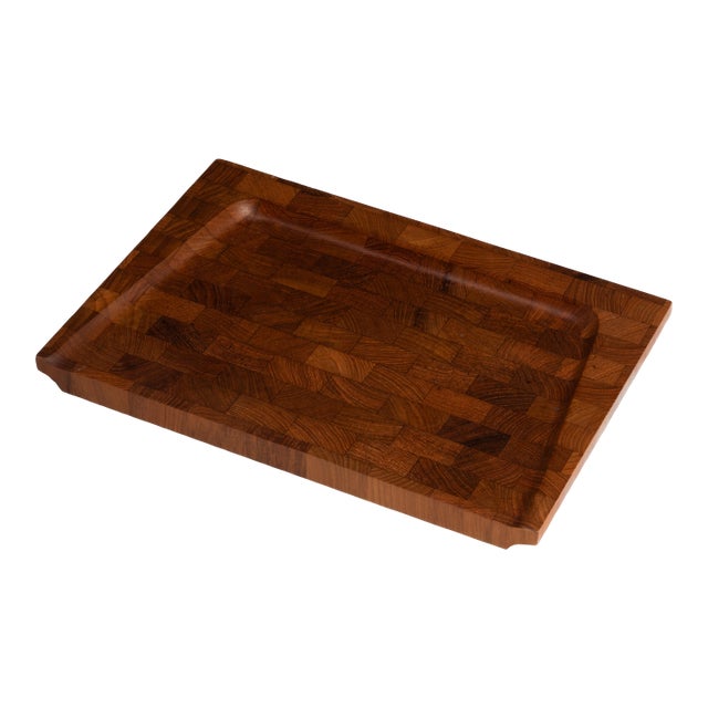 Large Digsmed Teak Cutting Board Serving Tray Danmark Denmark 1960s For Sale