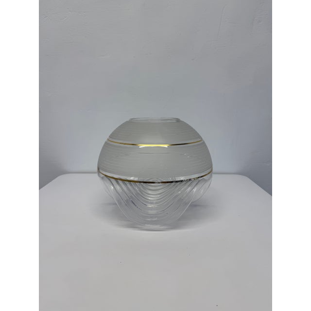 1960s Italian Murano Glass Vase With Ribbed Base by Mazzega Circa 1960s. For Sale - Image 5 of 12