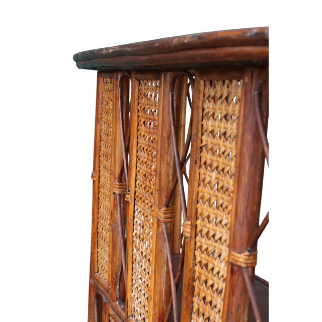 French Freestanding Rattan and Cane Bar, 1970s For Sale - Image 4 of 12