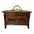 Vintage Large Faux Bamboo and Rattan Memory Keepsake Box With Decorative Brass Handle For Sale