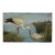 Antique Victorian Oil on Canvas Marsh Scene of Stork Delivering Baby, Circa 1880s For Sale