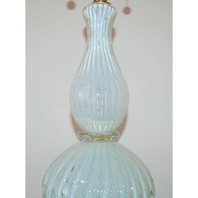 Vintage Murano White Opaline Glass Lamp For Sale In Atlanta - Image 6 of 9