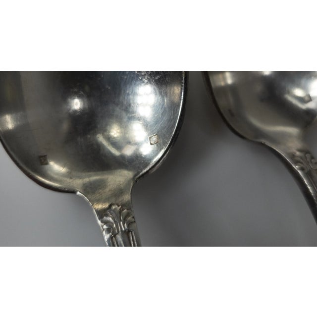 Early 20th Century Early 20th Century Pair of French Silverplate Spoons by Orbille Paris For Sale - Image 5 of 9