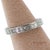 Early 21st Century Platinum 950 All Around Natural Diamond Princess Cut Engraving Band Ring, Size 6 For Sale - Image 5 of 7