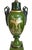 Vintage French 20th C Designer Empire Style Green & Gold Swan Urn Lamp For Sale - Image 10 of 17