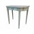 Mersman Vintage Swedish Gustavian Style Distressed Green Demi Lune Table For Sale - Image 4 of 17