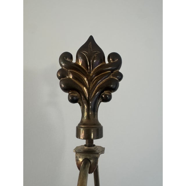 1990 Chapman French Empire Style Black Brass Table Lamp For Sale - Image 10 of 12