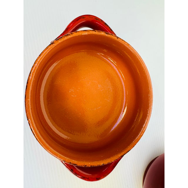 Vintage Italian Red Glazed Pottery Pitcher and Serving Bowl For Sale In Los Angeles - Image 6 of 12