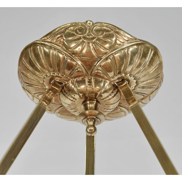 French Art Deco Pendant Light by Muller Freres Gv De Croismare 1920s France For Sale - Image 9 of 11