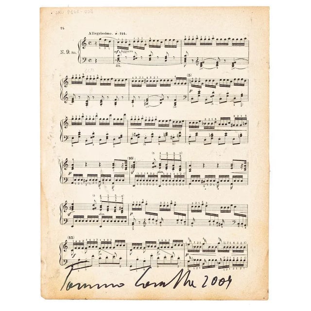 Musical Notes'' is a beautiful artwork in mixed media, tempera and college on a musical note, realized in 2009 by Tommaso...