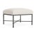 Brown Jordan Venetian Ottoman, Textured Pewter frame with Fusion Natural fabric For Sale - Image 12 of 12