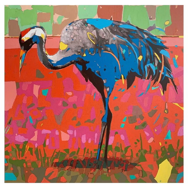 Rafal Gadowski, A Crane 08, 2023, Oil on Canvas For Sale