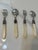 Mid 20th Century Mid 20th Century Stainless Steel Eme Inox Napoleon Flatware Set, Made in Italy From 18/10 Pearlized Acrylic Handler/Pearl Ivory Set for 8- 17 Pieces For Sale - Image 5 of 12