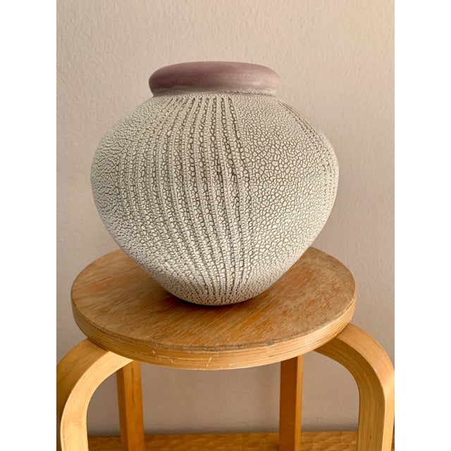 Mid Century Modern Vase Daric Harvie Large Ceramic Pottery Pot For Sale In Palm Springs - Image 6 of 8