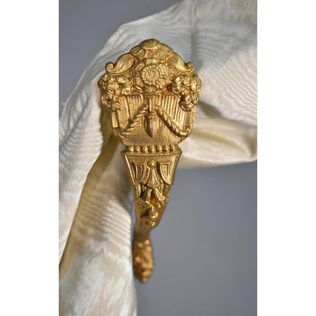 French Louis XVI Style Bronze Curtain Tie-Backs, Set of 2 For Sale - Image 13 of 15