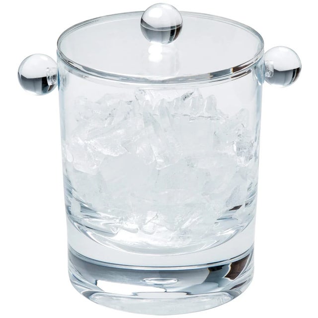Kenneth Ludwig Chicago Clear Acrylic Ice Bucket With Lid For Sale - Image 4 of 4