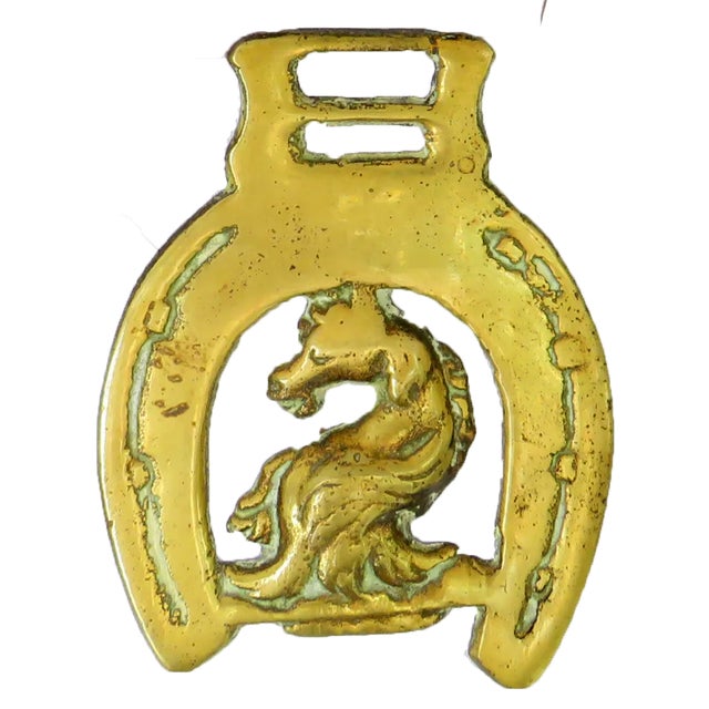 British Equestrian Brasses, Engineer Medallions / Ornaments, Set of 4 For Sale - Image 4 of 5