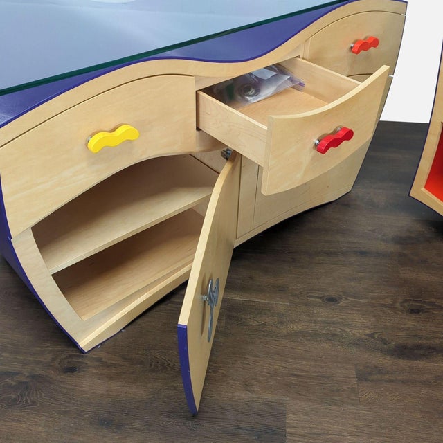 Two-Piece Custom Buffet by Local Artists For Sale In San Francisco - Image 6 of 7