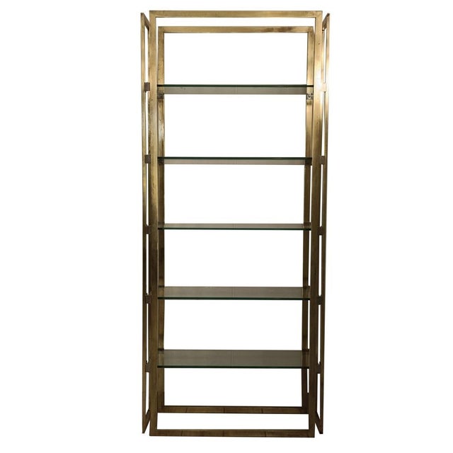Brass Etagere with Glass Shelves, Italy, 1970s For Sale - Image 10 of 10