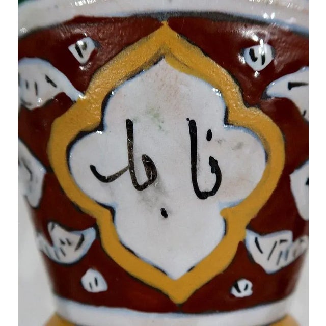 Polychrome Vase in Enamelled Earthenware, Nabeul, 1920 For Sale - Image 6 of 18