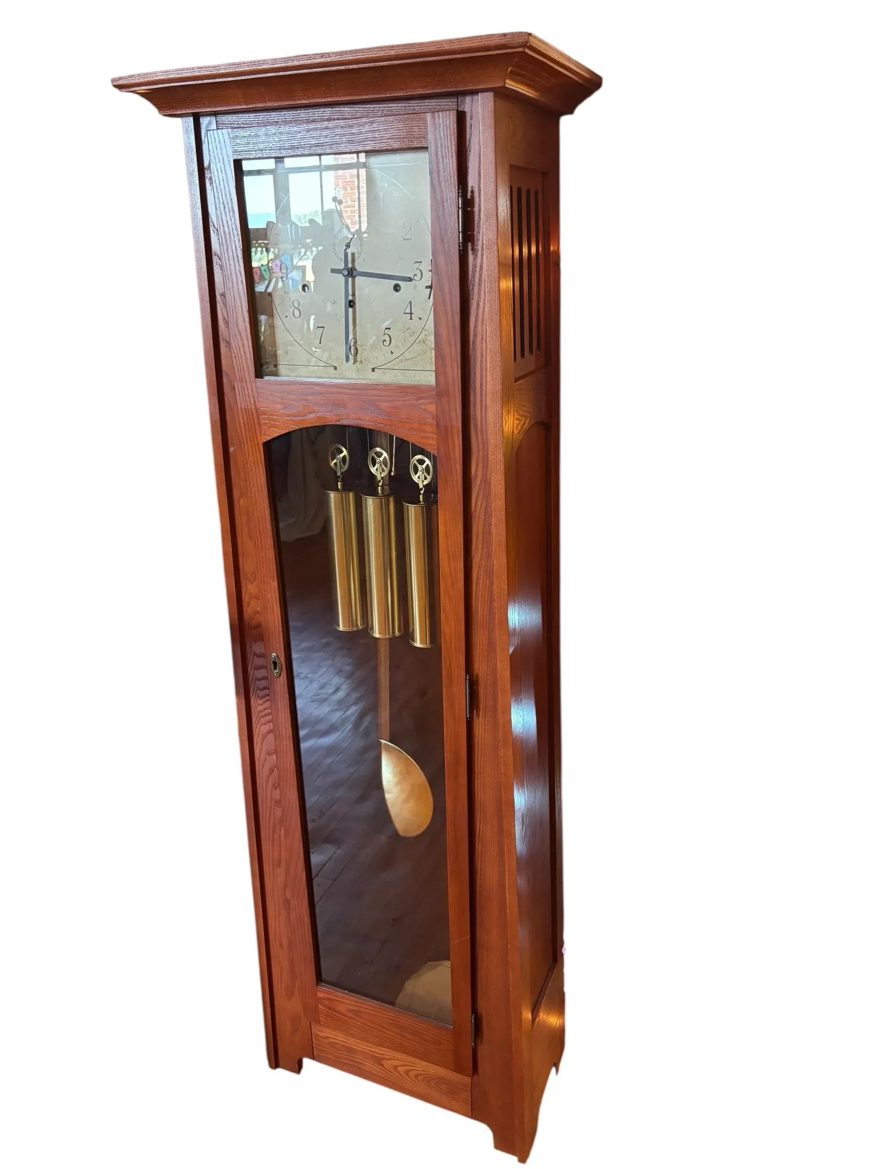 80's ヴィンテージワールドクロックランプ　 ポストモダン&ミッドセンチュリー Hentschel Grandfather Clock Model 6050 | Chairish
