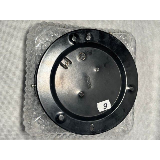 Vintage Pressed Glass Ceiling Light, Europe, 1970s For Sale - Image 11 of 12