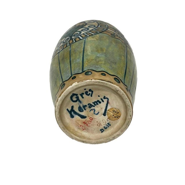 French Art Deco Vase attributed to Charles Catteau for Boch Frères, 1920s For Sale - Image 3 of 8