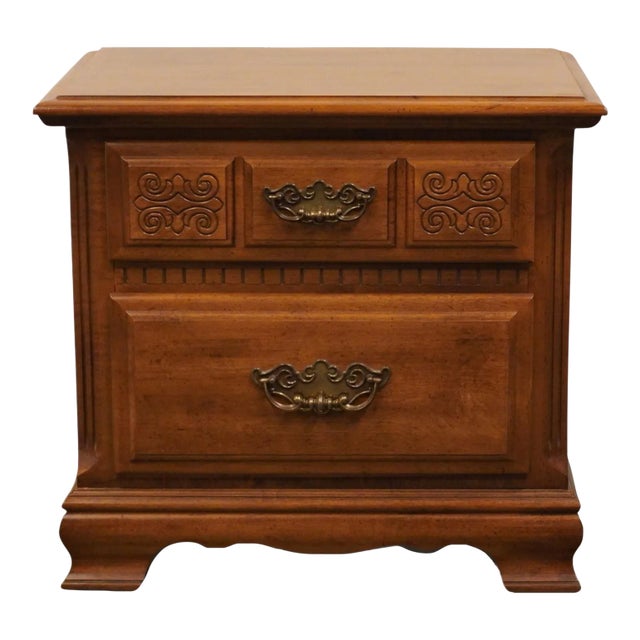 Sumter Cabinet Spanish Mediterranean Style 25" Two Drawer Nightstand For Sale