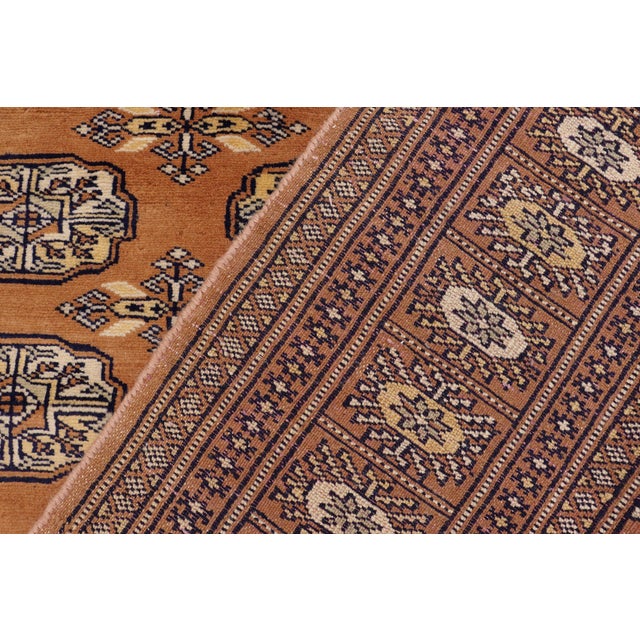 Camel Rustic Bokhara Brown/Beige Hand Knotted Wool Rug For Sale - Image 8 of 9