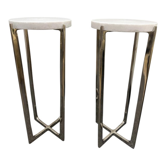 Uttermost Waldorf Drink Tables Pair For Sale