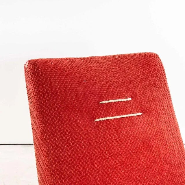 Chevron Slub Jacquard Sprung Seat Armchair by Jaroslav Šmídek, 1950s For Sale - Image 9 of 12