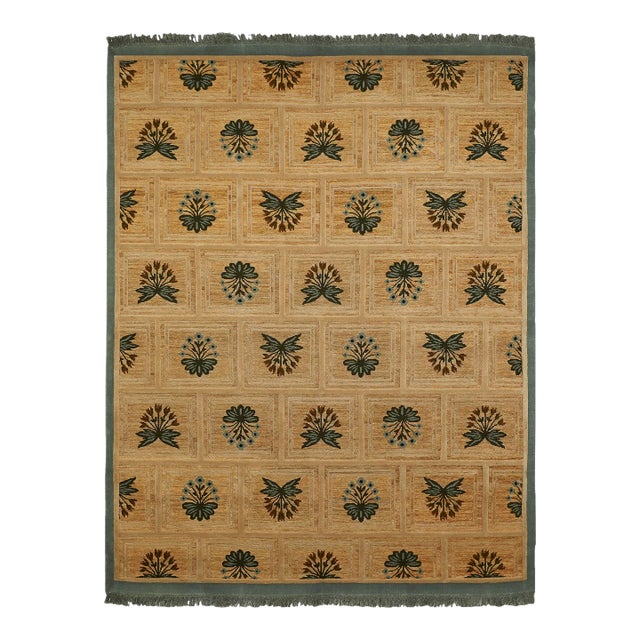 Ward + Gray Winter Sisal With Wool Overlay Rug, 9' x 12' For Sale