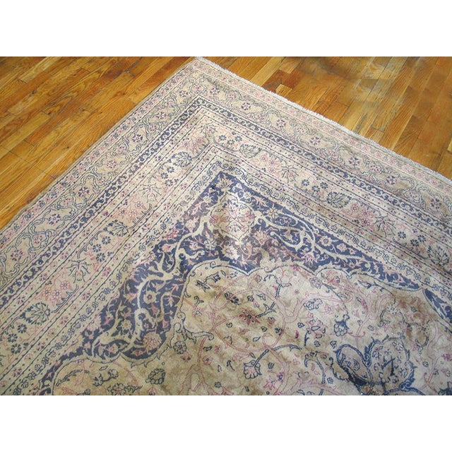 1920s Ivory Medallion Antique Turkish Formal Sivas Rug 8' X 9'9" Hand Knotted Wool Carpet For Sale - Image 4 of 6